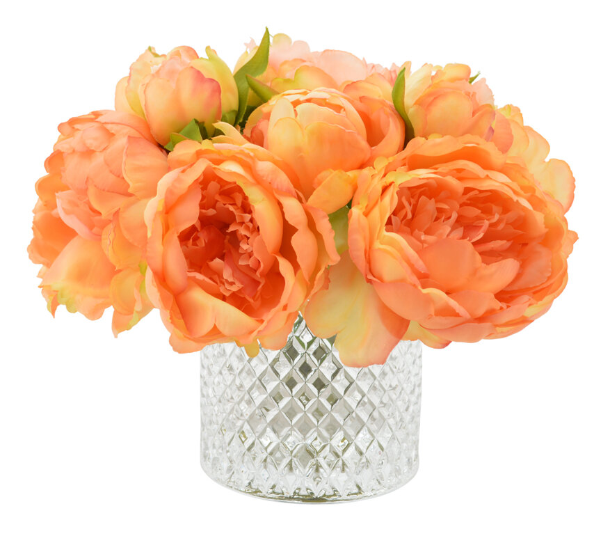 House Of Hampton Peonies Arrangement Reviews Wayfair Canada